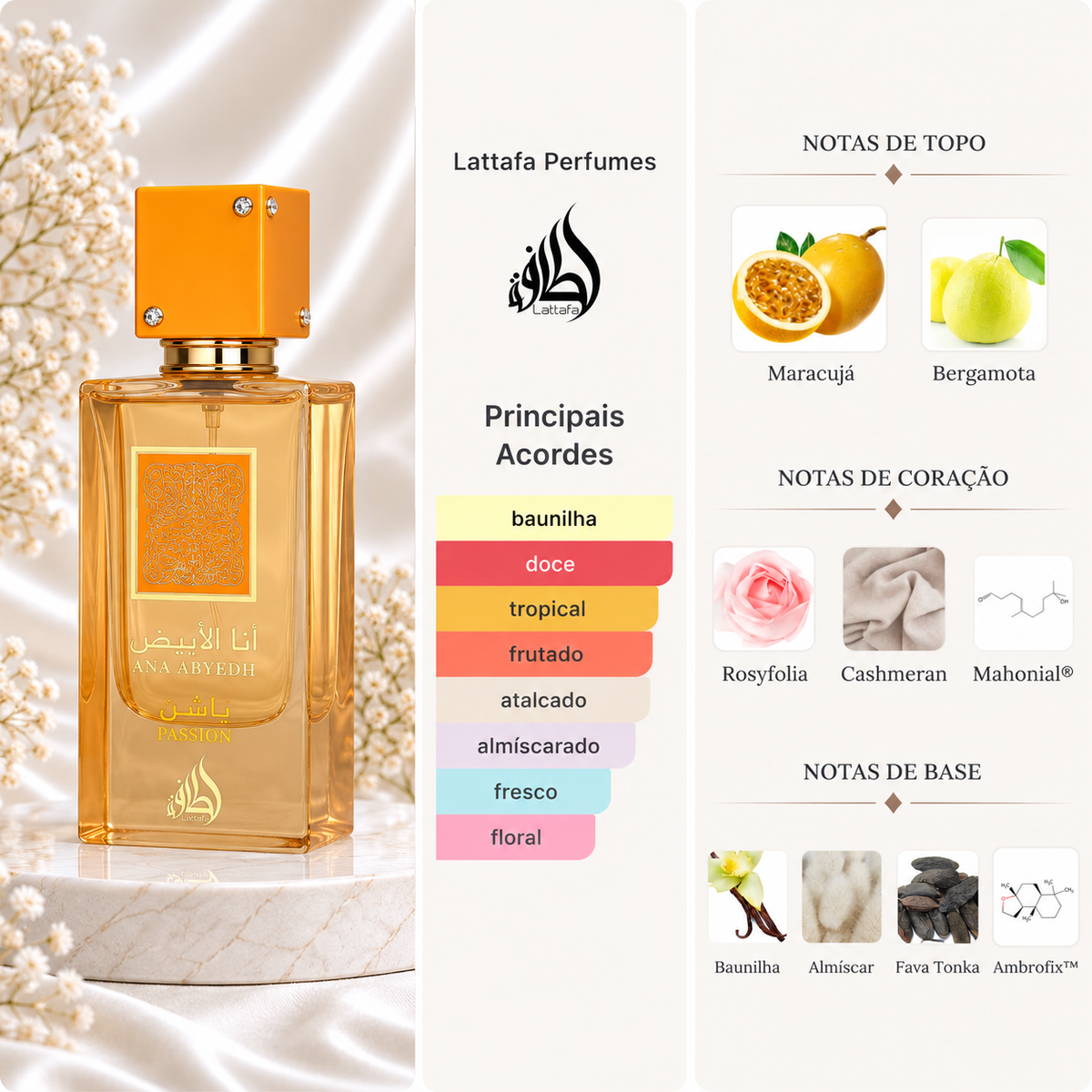 Ana Abiyedh Passion Eau de Parfum 60 mL | Lattafa