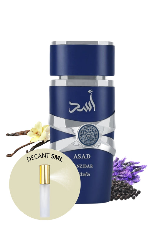 Decant Asad Zanzibar Eau De Parfum 5 mL Lattafa