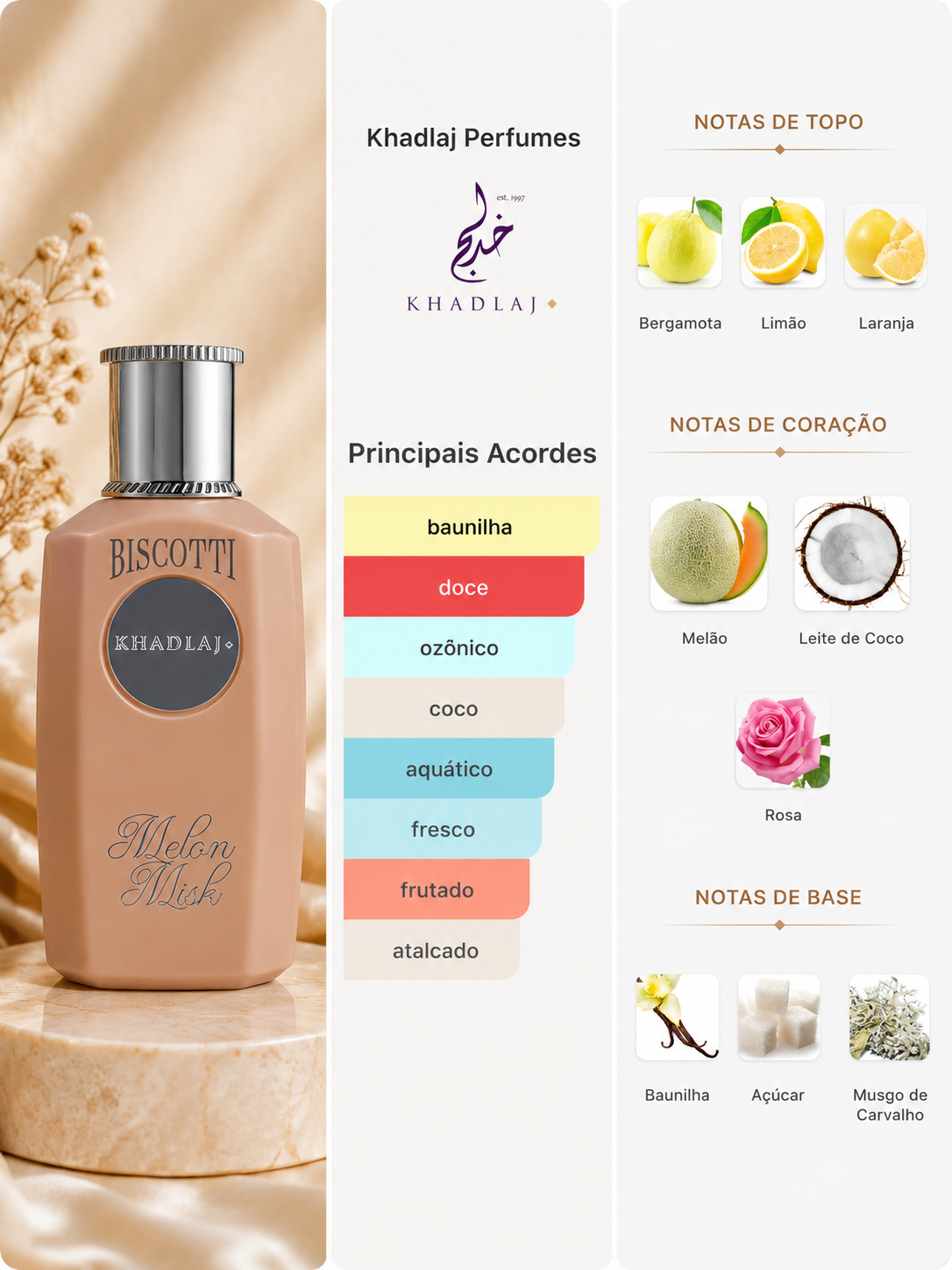 Biscotti Melon Misk Extrait de Parfum | Khadlaj