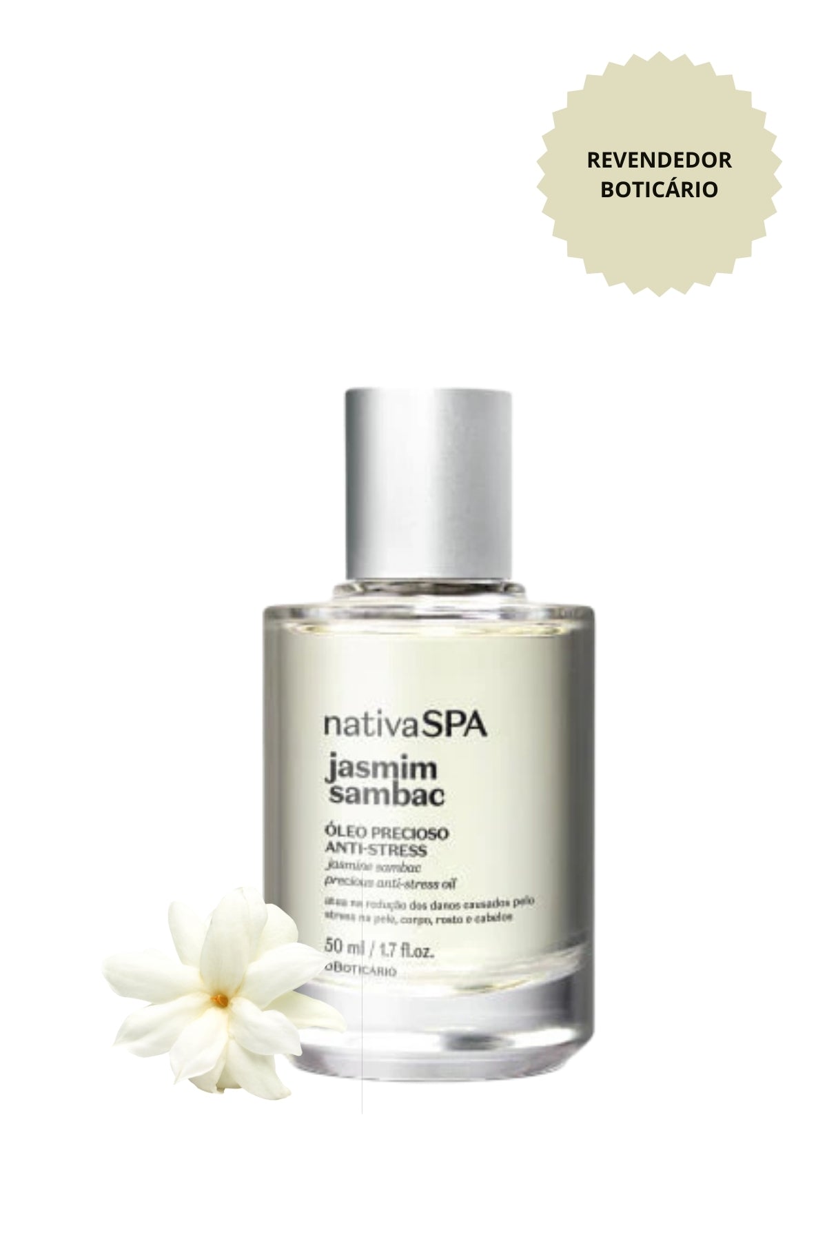 Óleo Precioso Multibenefícios para Pele e Cabelo Nativa SPA Jasmim Sambac, 50ml